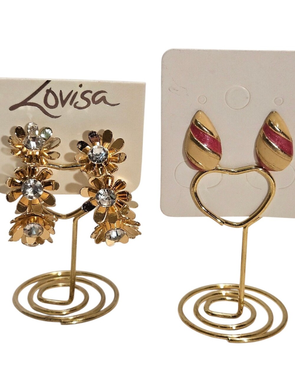 12 Pairs Of Gold & Silver Tone Fashion Earrings In Multiple Styles & Colors - Picture 2 of 7